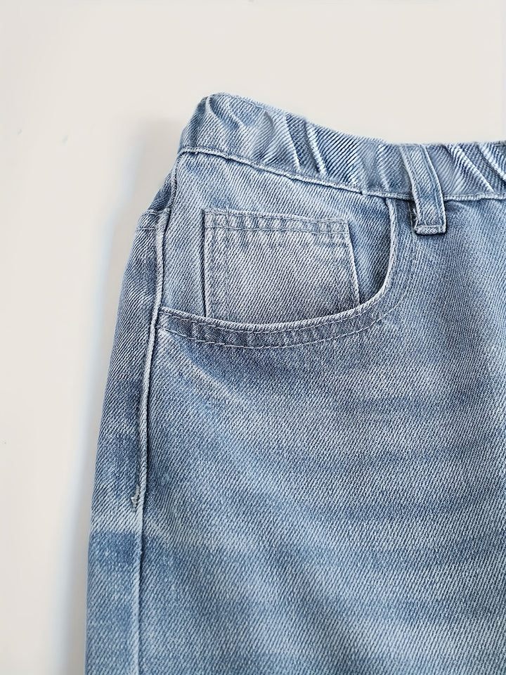 Cute Cartoon Print Jeans | Loose Straight-Leg Fit with Tailored Legs