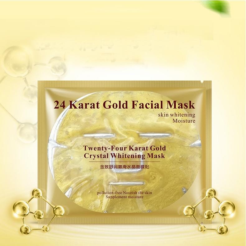 24K Gold Collagen Face Mask Crystal Gold Collagen Facial Masks Bennys Beauty World