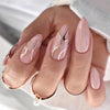 24Pcs Pink Leopard Print Stiletto False Nails French Lines Almond Fake Nails Bennys Beauty World