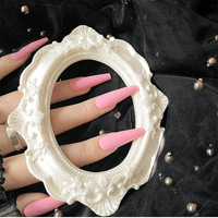 24Pcs/Set False Nail Tips Matte Full Cover Long Ballet Fake Nails With Glue Bennys Beauty World