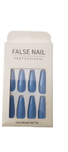 24Pcs/Set False Nail Tips Matte Full Cover Long Ballet Fake Nails With Glue Bennys Beauty World