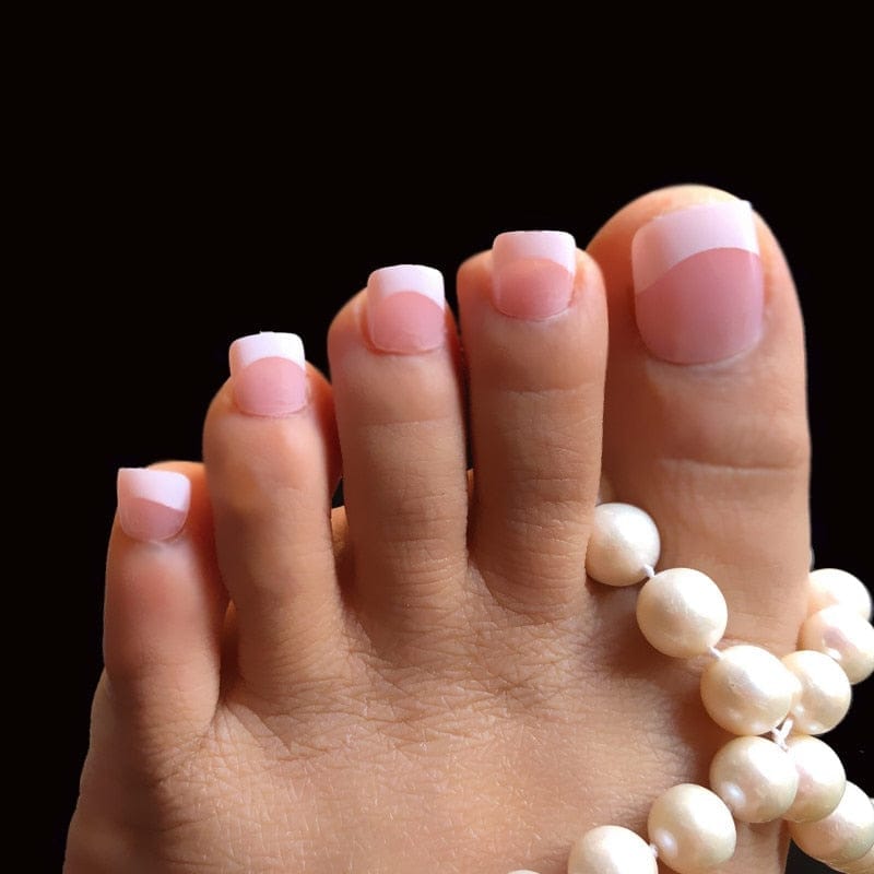 24Pcs/set Candy Color Artificial False Toe Nails Bennys Beauty World