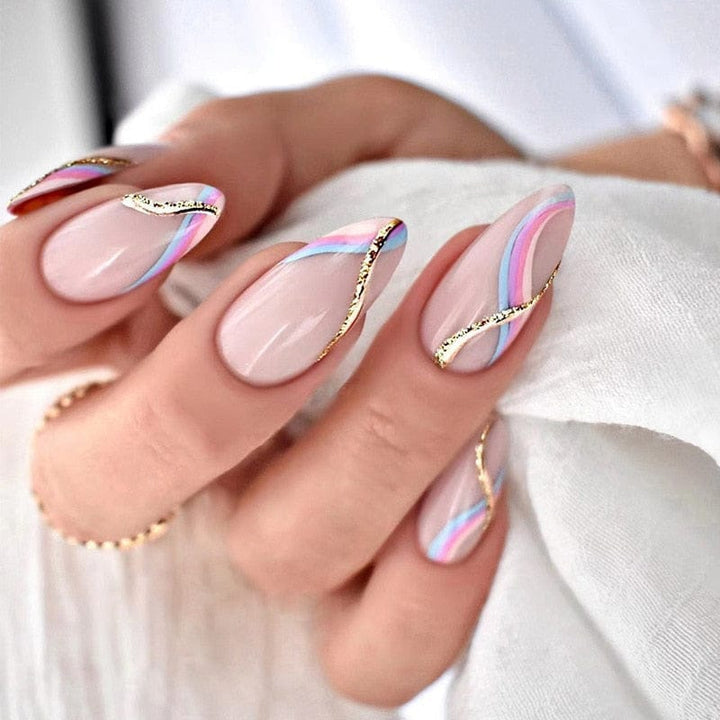 24pcs Long Stiletto Wearable French Fake Nails Bennys Beauty World