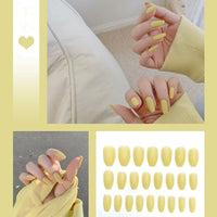 24pcs/box Full Cover fake Press on Nails Frosted Ballerina Acrylic Nails Bennys Beauty World