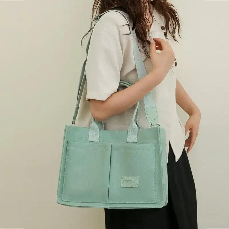 Casual Daily Canvas Tote Shoulder Bags For Women-bag-Bennys Beauty World