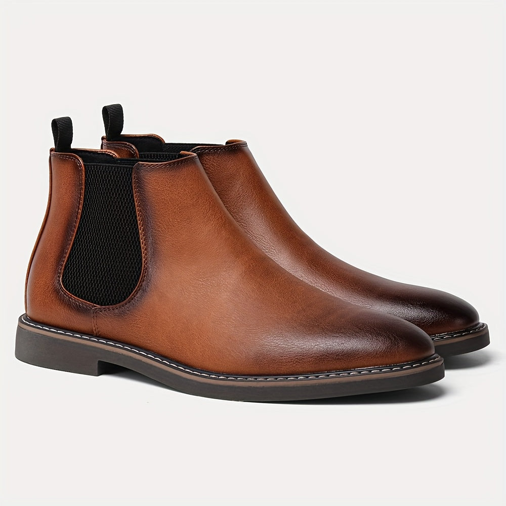 Men's Chelsea Boots - Classic Ankle Boots with Elastic Closure