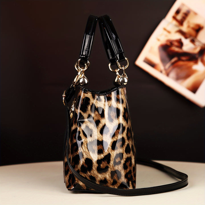 Women's Leopard Print Trendy Large Capacity Tote Bag