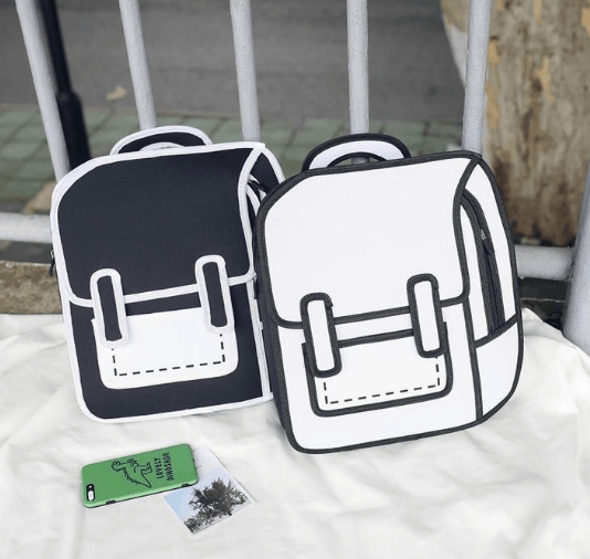 2D Cartoon Backpack Korean-Style Bennys Beauty World