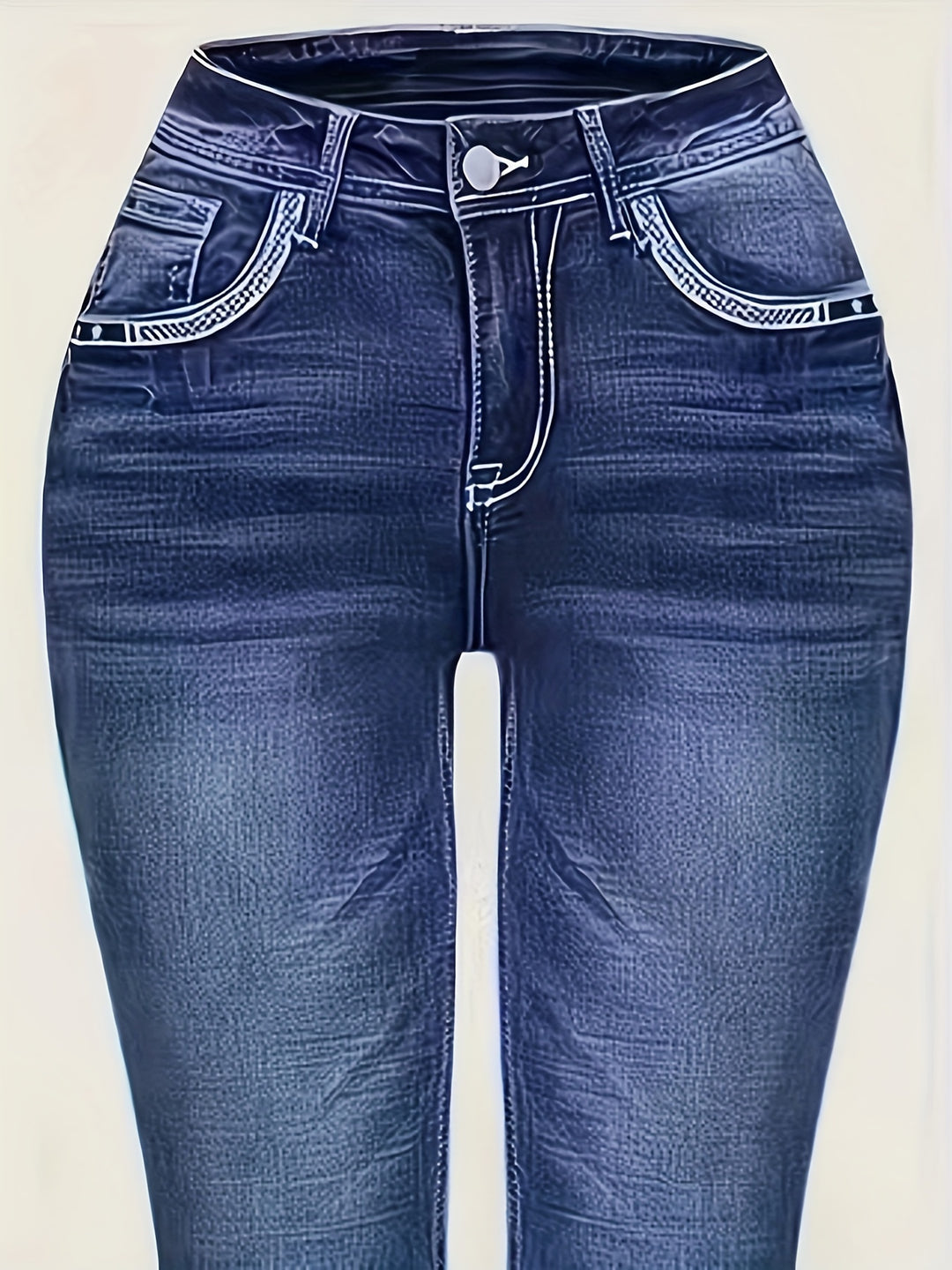 Women's Stretchy Denim Flared Pants-Bennys Beauty World