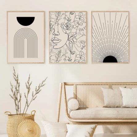 Boho Canvas Abstract Home Decor