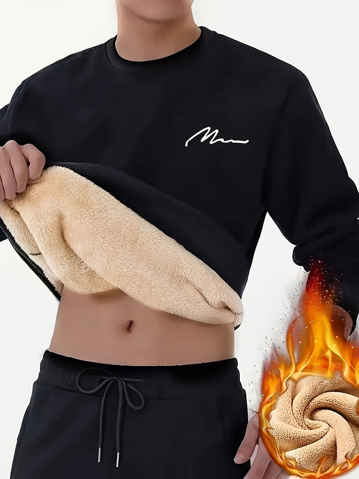 Men's Cozy Fleece Sweatshirt - Perfect for Winter and Fall-Bennys Beauty World