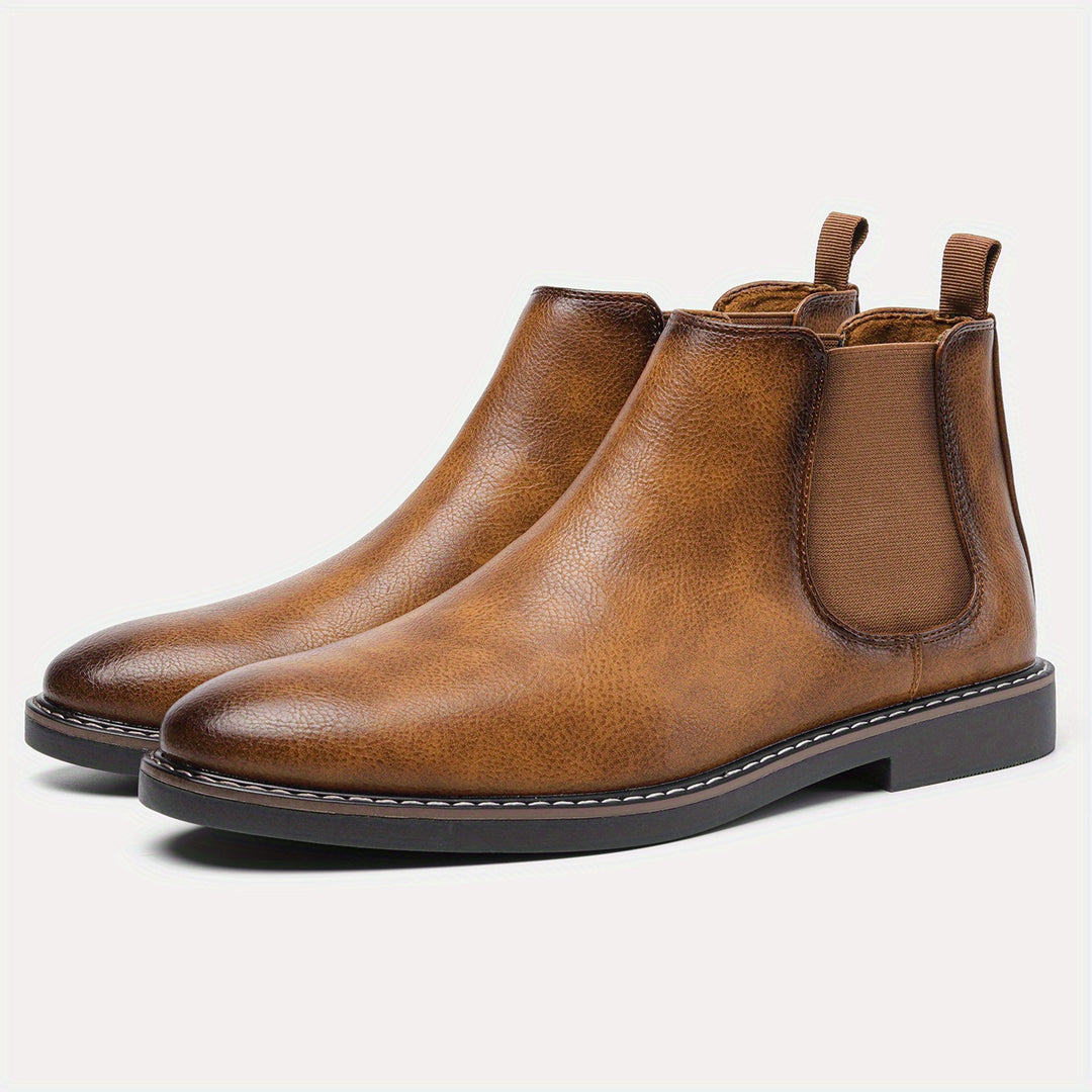 Men's Chelsea Boots - Classic Ankle Boots with Elastic Closure