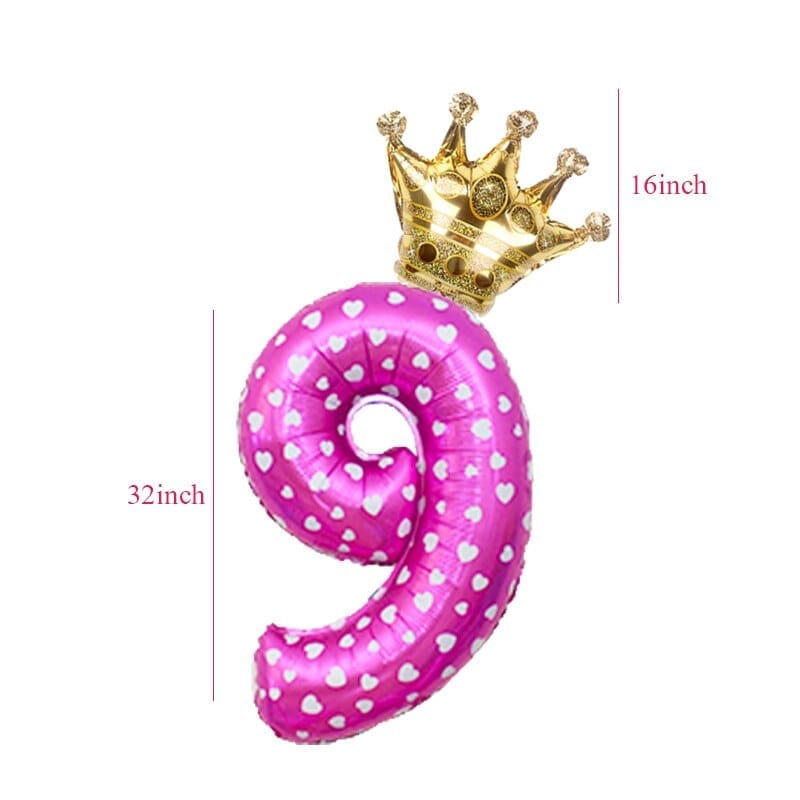 2pcs 32inch Digit Foil Balloons Bennys Beauty World