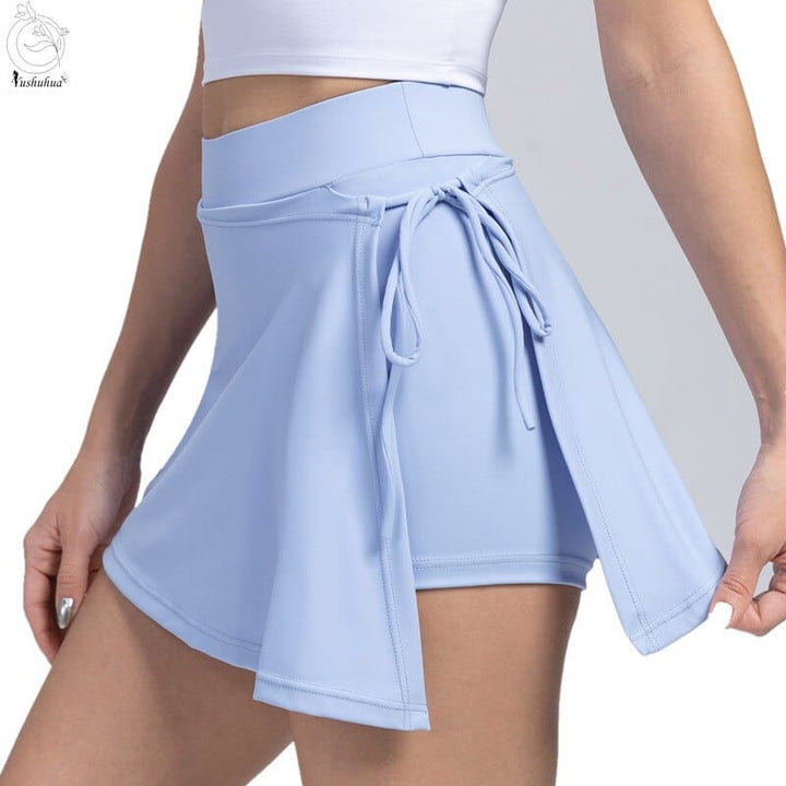 2pcs Women's Side slit Straps Gym Yoga Skirt Bennys Beauty World