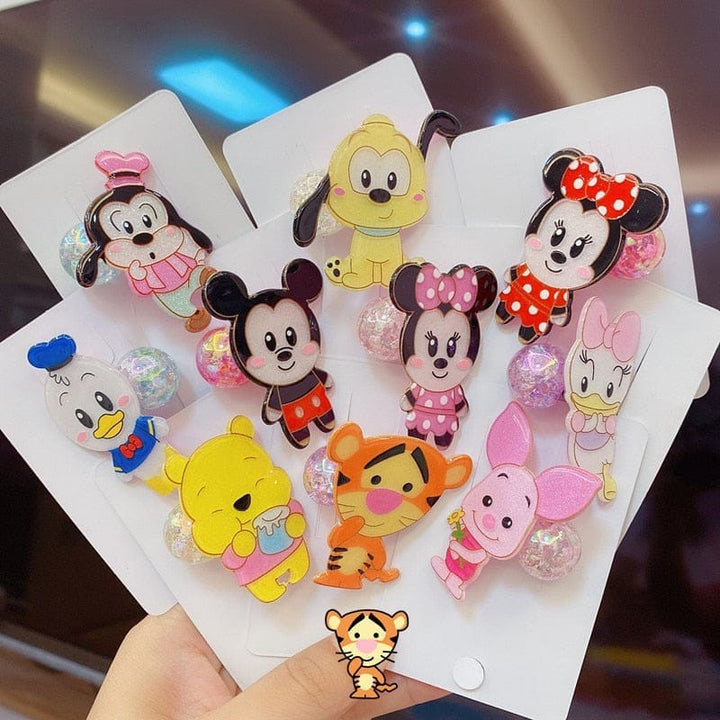 2pcs children hair clip cute cartoon princess bear clip baby girl hairpin hair accessory headdress Bennys Beauty World