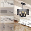 3-Light Industrial Ceiling Light, Modern Black Semi Flush Mount Light Bennys Beauty World