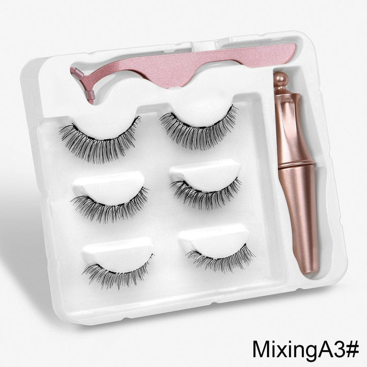 3 Pairs Magnetic Eyelashes Natural Long Magnetic Eyeliner & Magnetic False Eyelashes Bennys Beauty World