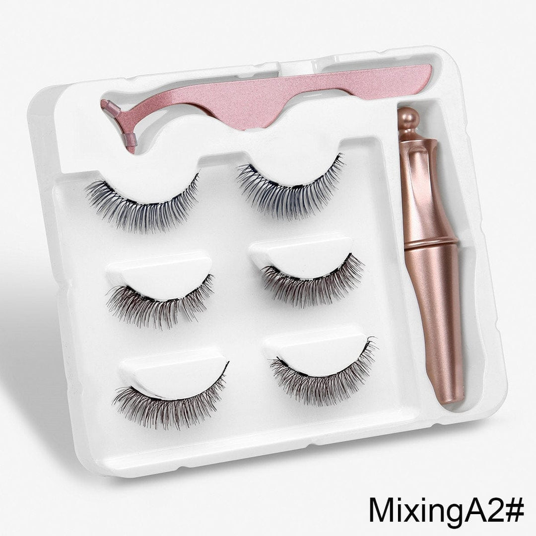 3 Pairs Magnetic Eyelashes Natural Long Magnetic Eyeliner & Magnetic False Eyelashes Bennys Beauty World