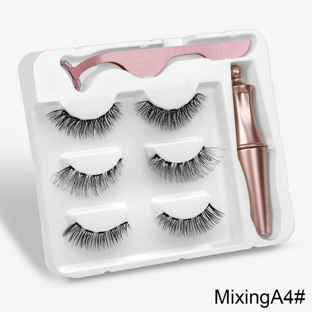 3 Pairs Magnetic Eyelashes Natural Long Magnetic Eyeliner & Magnetic False Eyelashes Bennys Beauty World