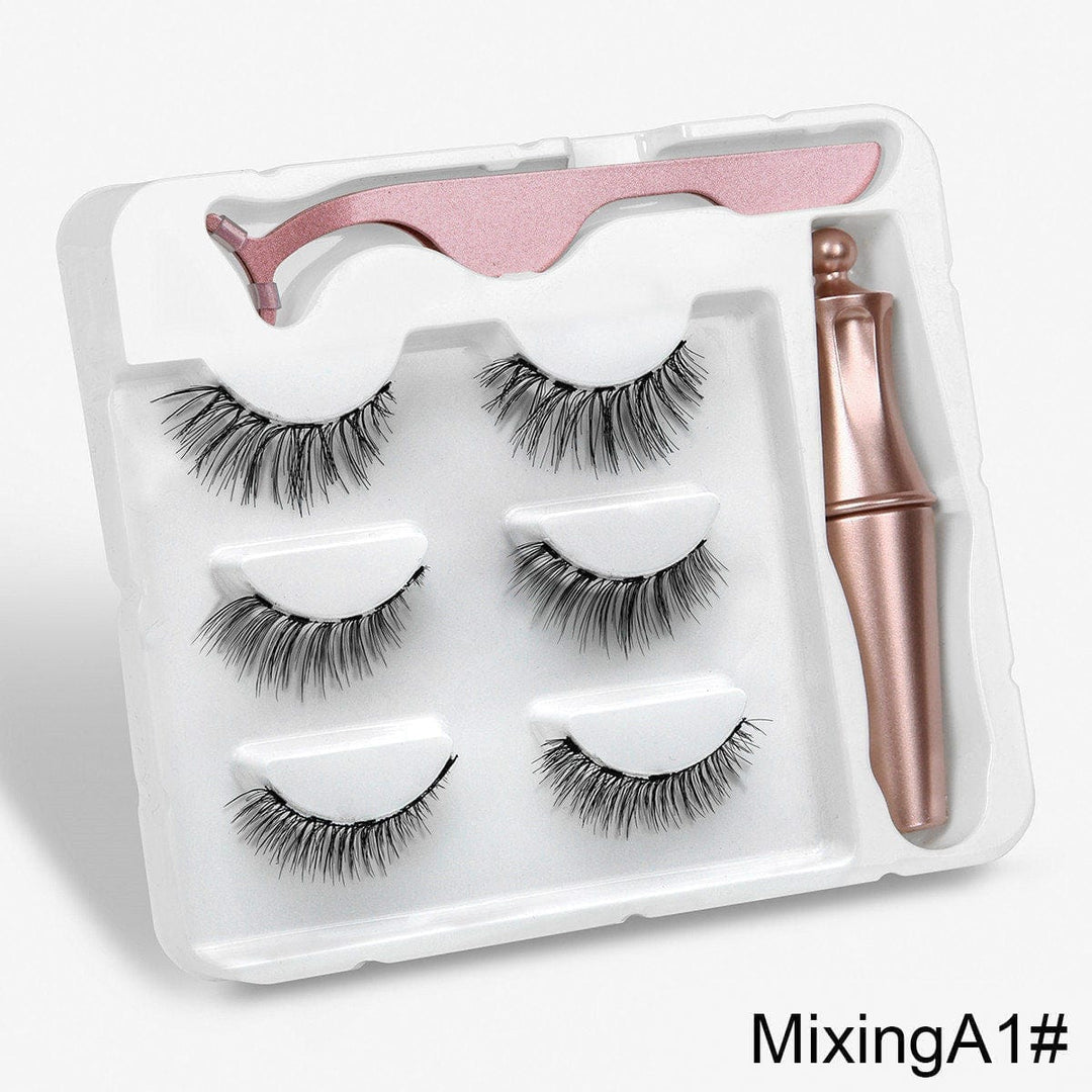 3 Pairs Magnetic Eyelashes Natural Long Magnetic Eyeliner & Magnetic False Eyelashes Bennys Beauty World