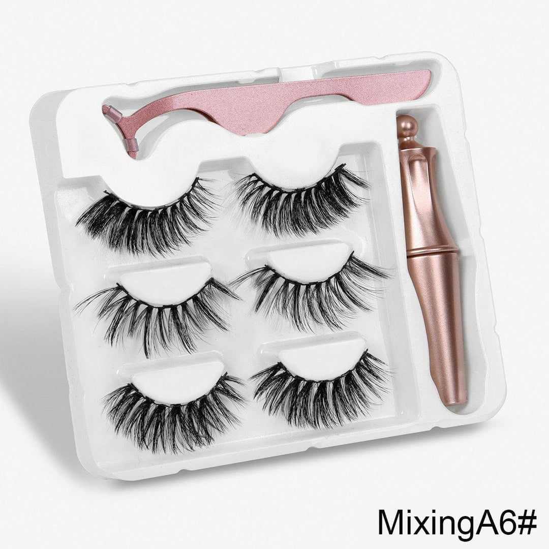 3 Pairs Magnetic Eyelashes Natural Long Magnetic Eyeliner & Magnetic False Eyelashes Bennys Beauty World