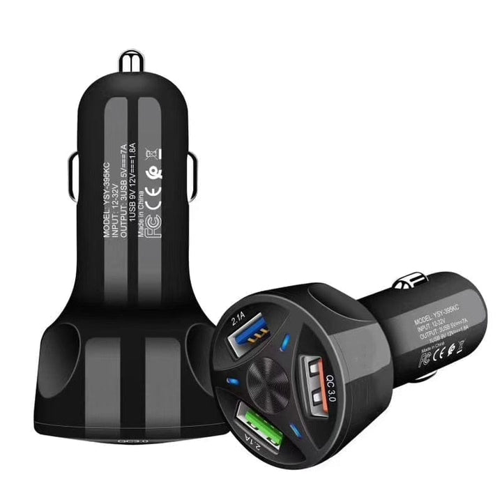 3 Ports USB Car Charger Quick Charge 3.0 Fast Car Charger Bennys Beauty World