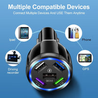 3 Ports USB Car Charger Quick Charge 3.0 Fast Car Charger Bennys Beauty World