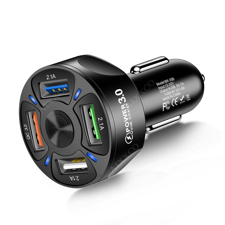 3 Ports USB Car Charger Quick Charge 3.0 Fast Car Charger Bennys Beauty World