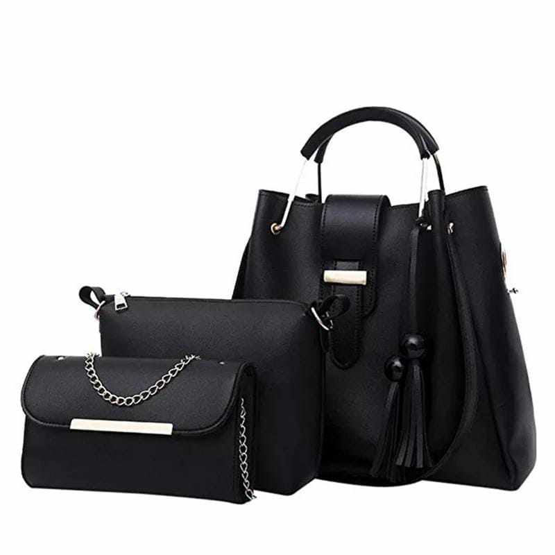 3 piece Lot Ladies Fashion Leather Handbag Bennys Beauty World