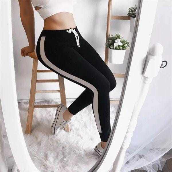 3 piece Women's Gym Striped Sweat Pants Bennys Beauty World