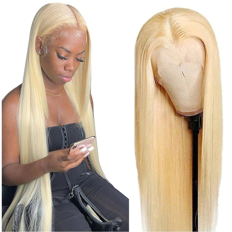 30 Inch Lace Front Wig Brazilian Bone Straight Hair Blonde Lace Frontal Wigs For Women Bennys Beauty World