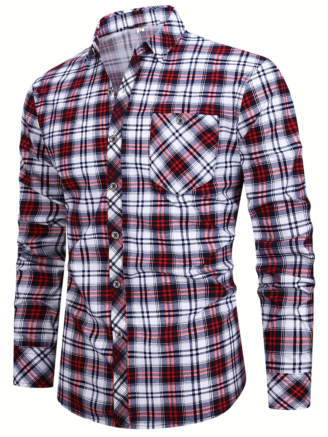 2 pcs Men's Long Sleeve Button-Up Shirts