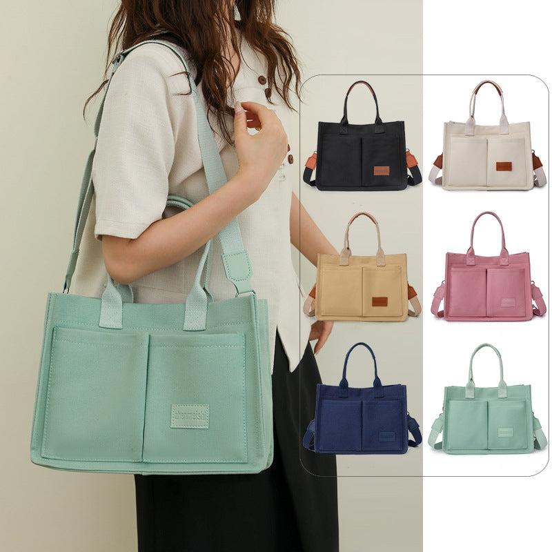 Casual Daily Canvas Tote Shoulder Bags For Women-bag-Bennys Beauty World