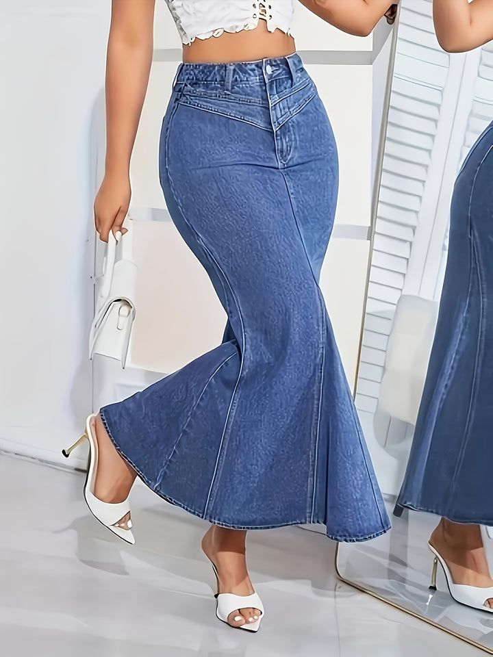 Women's High-Waist Slim-Fit Butt-Shaping Stylish Casual Denim Skirt - Timeless Versatile