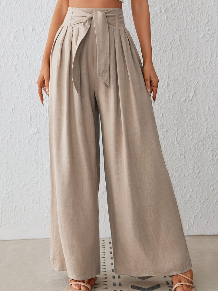 Chic Solid Wide Leg Trousers for Effortless Spring & Summer Style