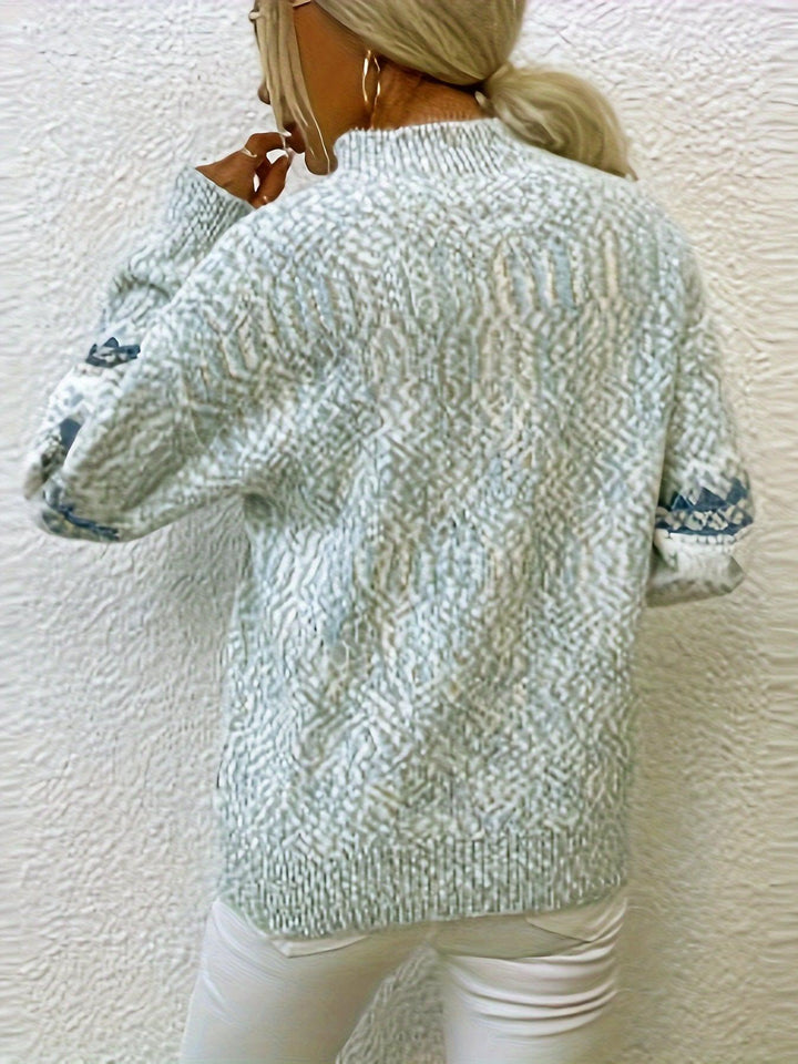 Womens Snowflake Pullover Sweater-sweatshirt-Bennys Beauty World