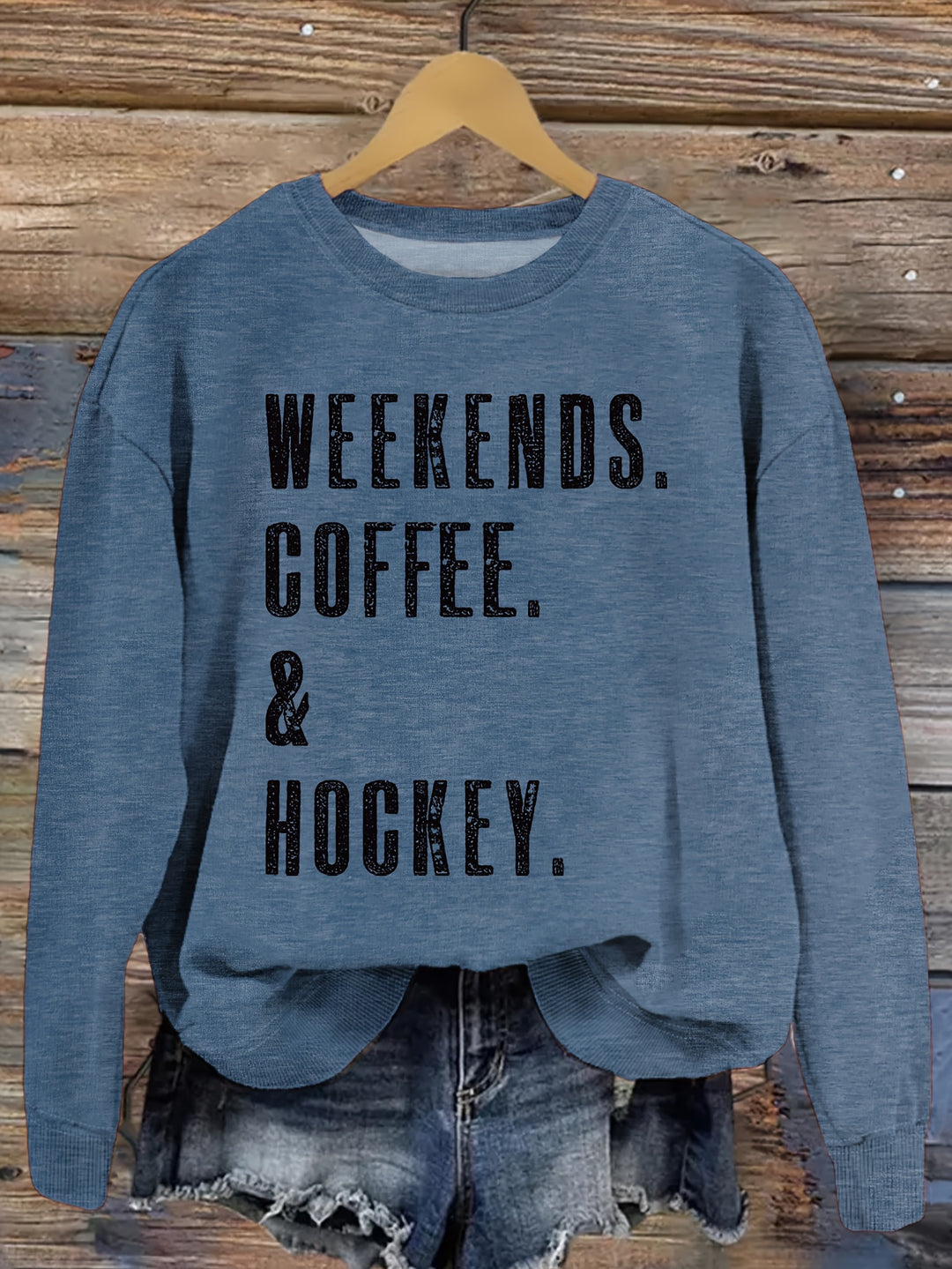 Coffee & Hockey Print Shirt-Bennys Beauty World