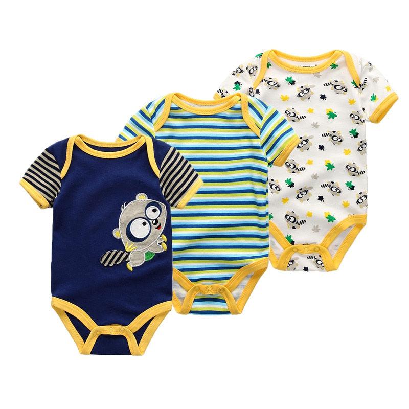 3PCS/Lot Baby Boy Clothes BodysuIts Baby Girl Clothes Bennys Beauty World