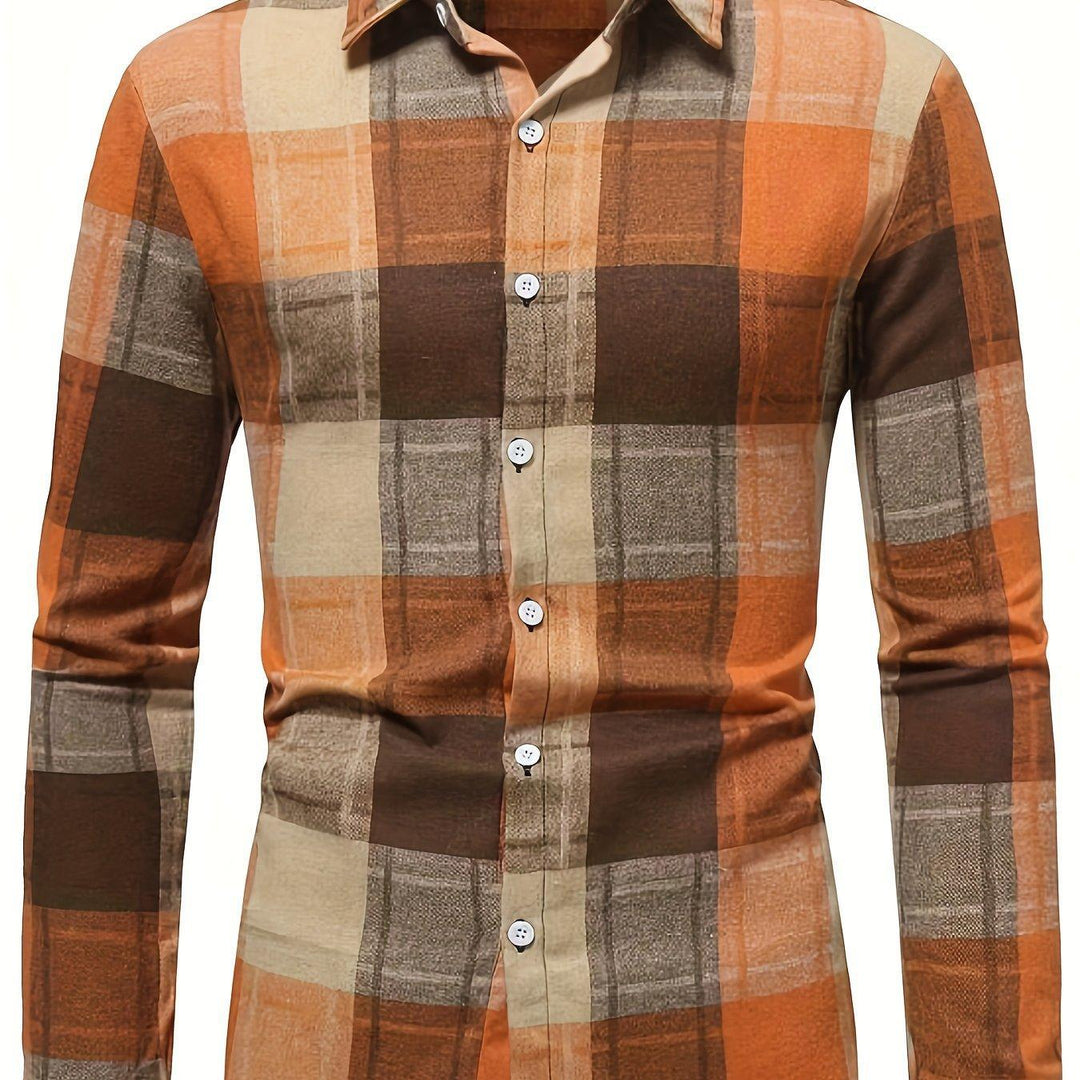 Men'S Casual Flannel Checkered Stylish Shirt
