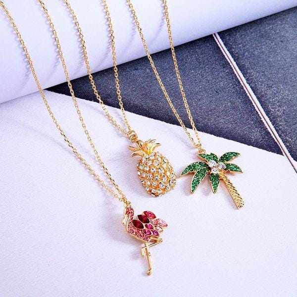 3pcs Crystal Luxury Pendant Necklaces Bennys Beauty World