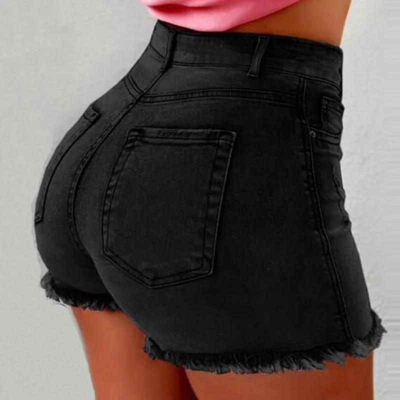Denim Booty Shorts Women Jean Shorts Summer Shorts With Tassel