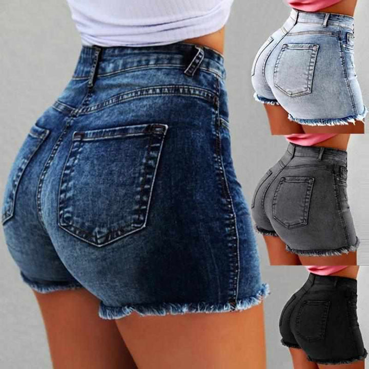 3pcs Ladies Jean Denim Short High Waist Tassel Summer Short Jeans Bennys Beauty World