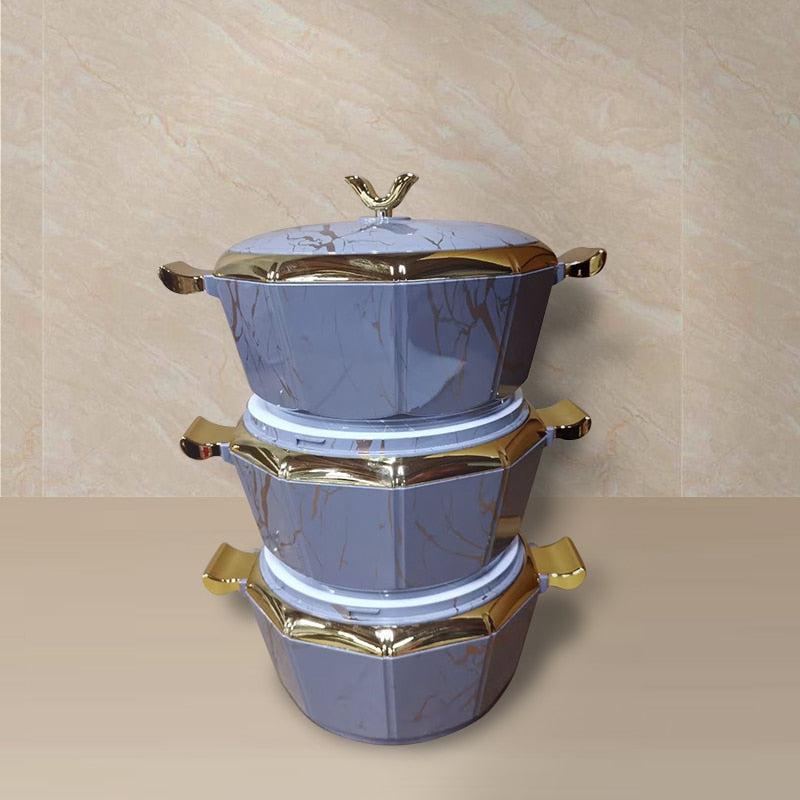 3pcs Set 1.5/2/ 2.5L Insulation Pot Food Warmer Bennys Beauty World