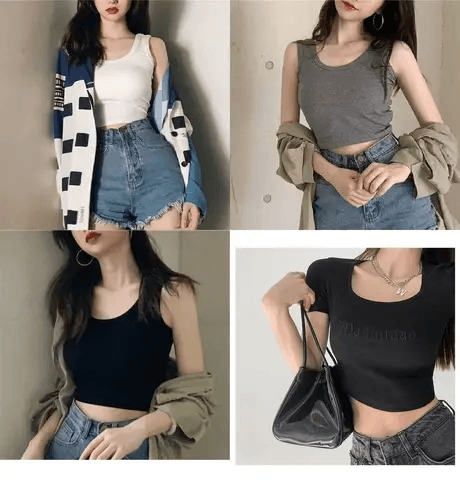 3pcs Summer Crop Tops Bennys Beauty World