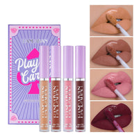4 Color Poker Lip Stain Set Matte Liquid Lipstick Waterproof Lip Gloss Bennys Beauty World