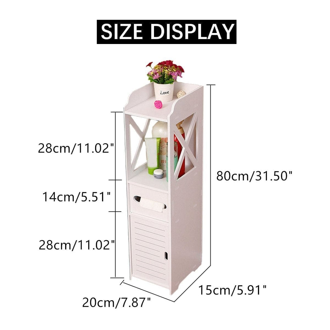 4 Layers Living Room Cabinet Rack Cupboard Storage Shelves Bennys Beauty World