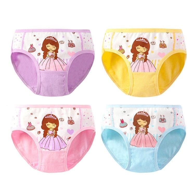 4 Pieces/Lot 2-12Y Children Underwear High Quality Cotton Girls Panties Bennys Beauty World