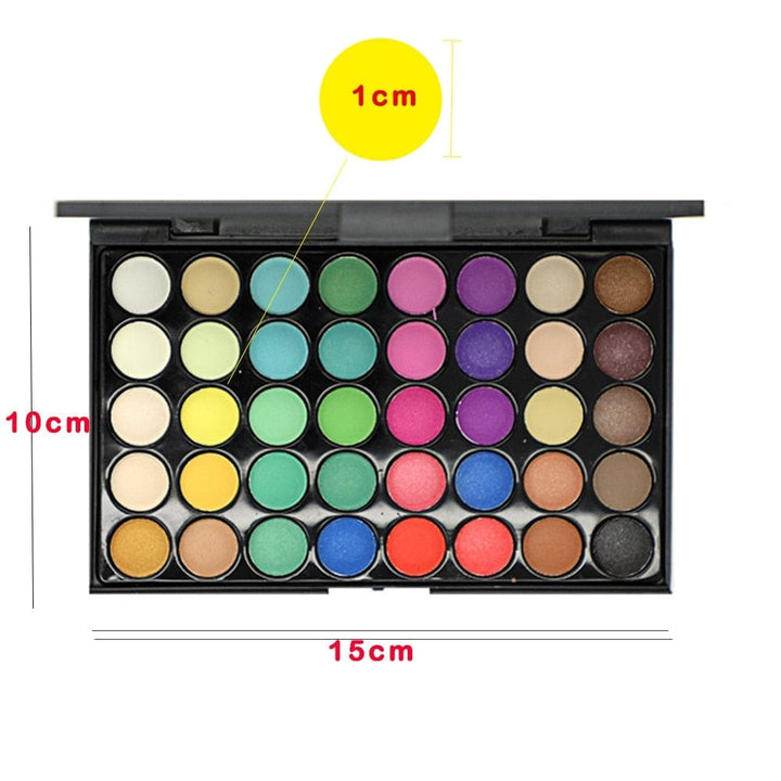 40 Colors Eye Shadow Plate Makeup Pigment Matte Luminous Eyeshadow Bennys Beauty World