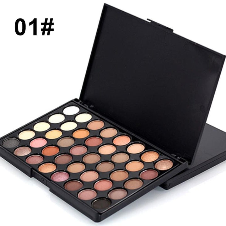 40 Colors Eye Shadow Plate Makeup Pigment Matte Luminous Eyeshadow Bennys Beauty World