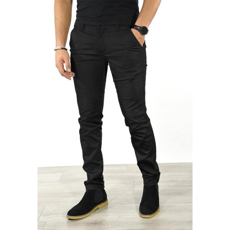 Solid Color Men's New Casual Trousers-Pant-Bennys Beauty World